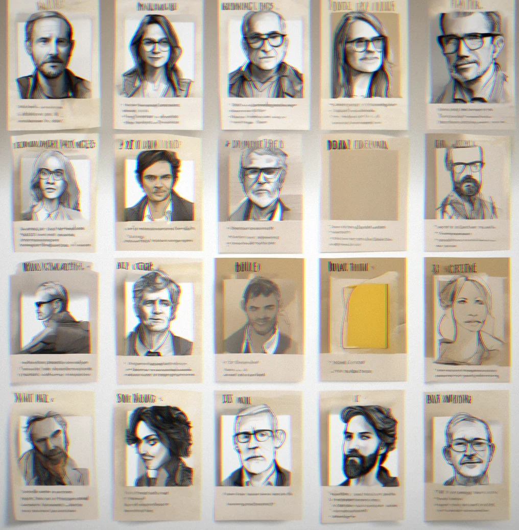 Audience persona framework with behavioral patterns and visual preferences