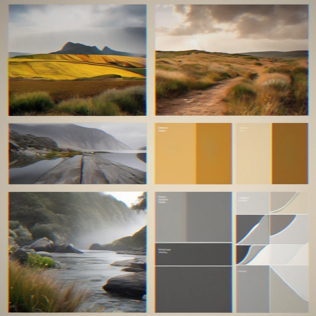Color system showing primary, secondary, accent and neutral colors with contrast ratios