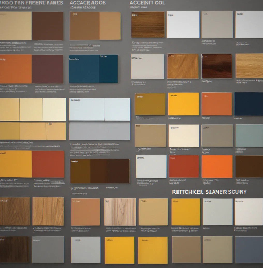 Color system showing primary, secondary, and accent color applications with usage rules