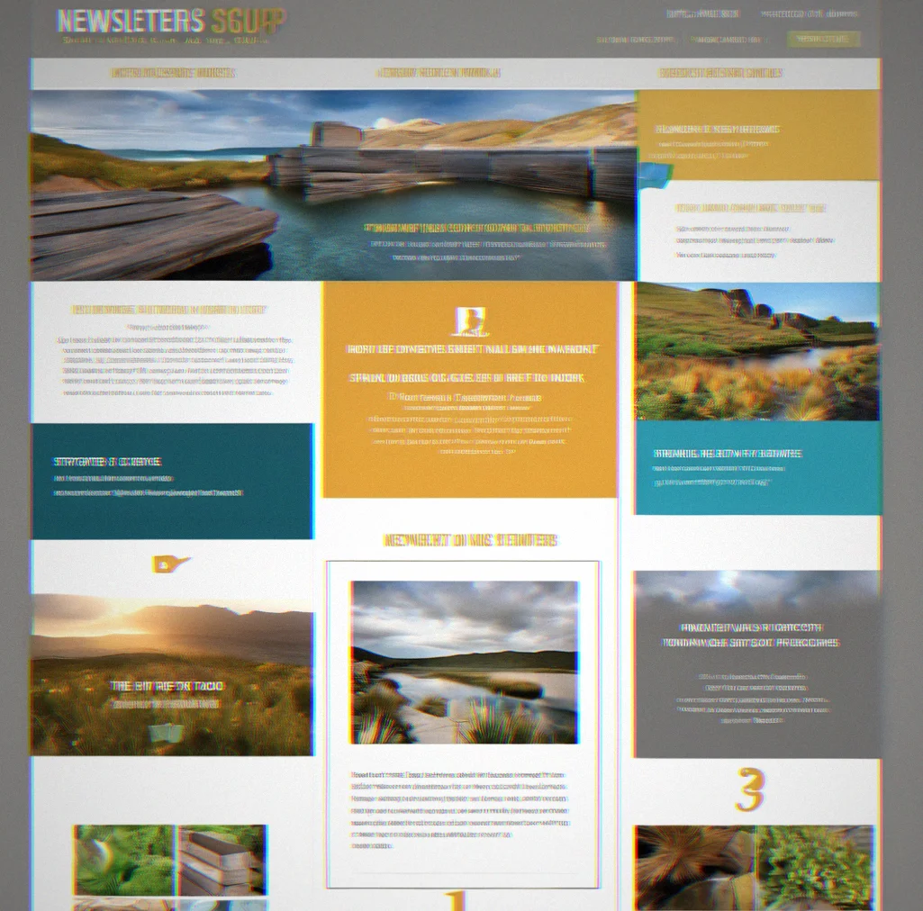 Newsletter signup with strategic visual framework background